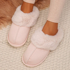 Women's Soft Plush Lined Indoor Fur Slippers for Comfy Home Use