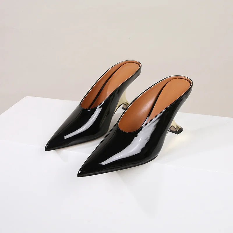 High Heels Mule Slippers for Women