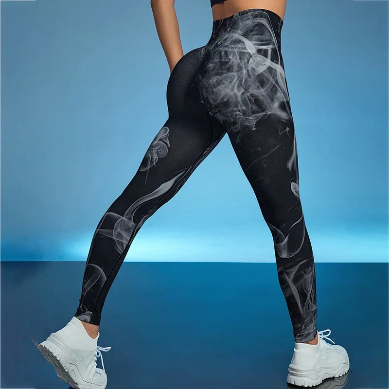 Nouveau pantalon de yoga taille haute Tie Dye pour la salle de sport et l'entraînement de fitness