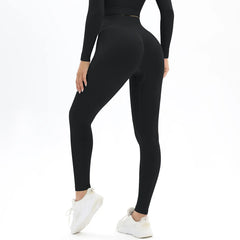 Pantalon de yoga taille haute sans couture pour femmes pour les sports de plein air 