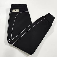 Summer Women’s Spliced High Waist Casual Pants with Reflective Stripes