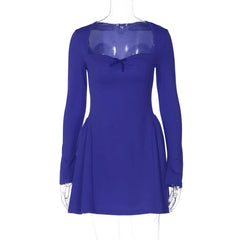 Women's Pink Square Collar Bowknot Slim Fit A-line Party Dress