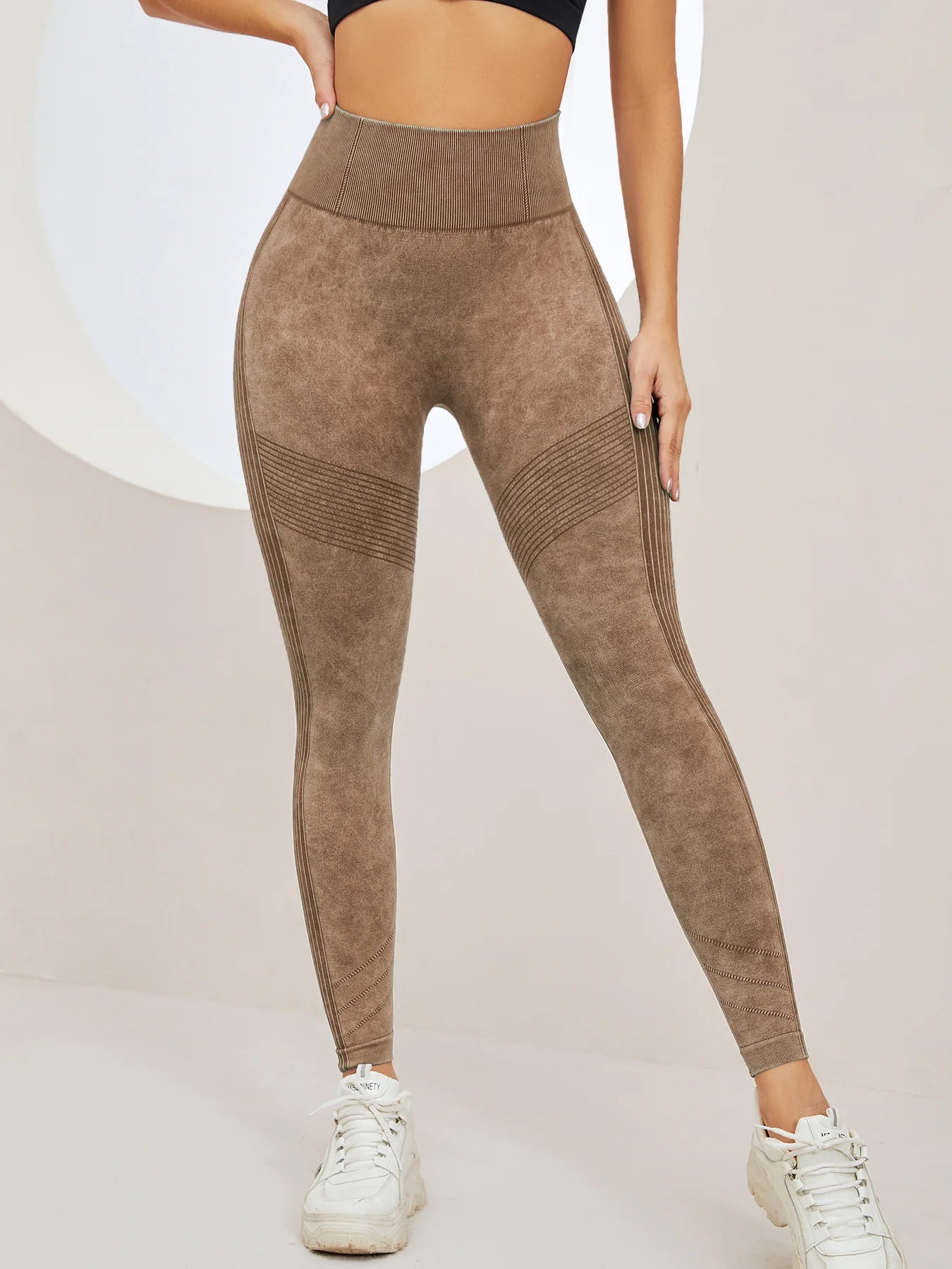 Pantalon de yoga taille haute sans coutures pour femme 