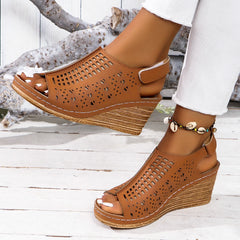 Women's Open Toe Platform Wedges Sandals for Summer Casual Style