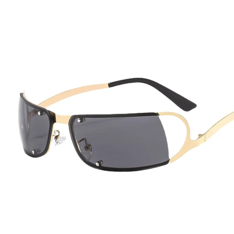 Y2K Sports Punk Square Sunglasses for Women with UV400 Protection