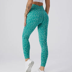Women Leopard Print High Waist Seamless Yoga Leggings