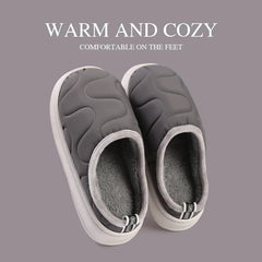 Women's Waterproof Cotton Non-Slip Winter Slippers for Home Comfort