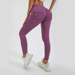 Women's High Waist Scrunch Butt Yoga Pants with Pocket