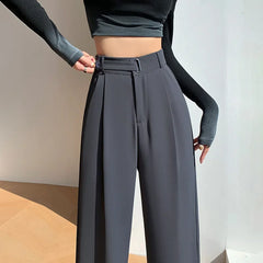 High Quality Casual Solid Color Wide Leg Pants for Women