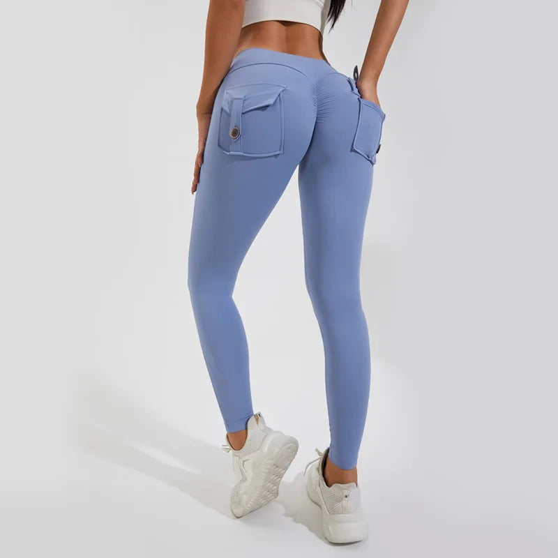 Pantalon de yoga taille haute avec poche pour femme 