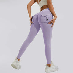 Women's High Waist Scrunch Butt Yoga Pants with Pocket