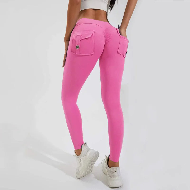 Women's High Waist Scrunch Butt Yoga Pants with Pocket