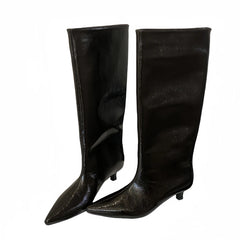 Autumn Winter Cosy Pointed Toe Knee-High Boots for Women