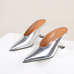 High Heels Mule Slippers for Women