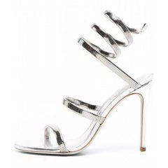 Women’s Ankle Strap Open Toe Narrow Band High Heel Sandals