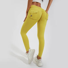 Pantalon de yoga taille haute avec poche pour femme 