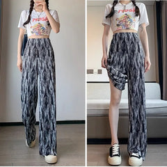 Tie Dyed Wide Leg Pants in Gradient Color for Summer