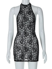 Fashion Off Shoulder Black Lace Bodycon Mini Dress for Women