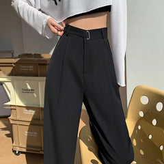 High Quality Casual Solid Color Wide Leg Pants for Women