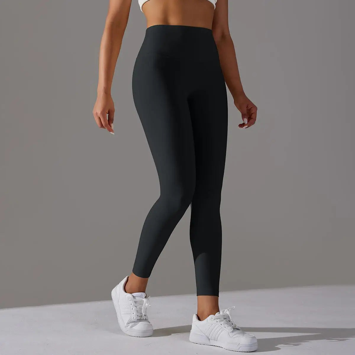 Leggings de yoga taille haute sans couture pour femmes, collants d'entraînement en nylon élastique 