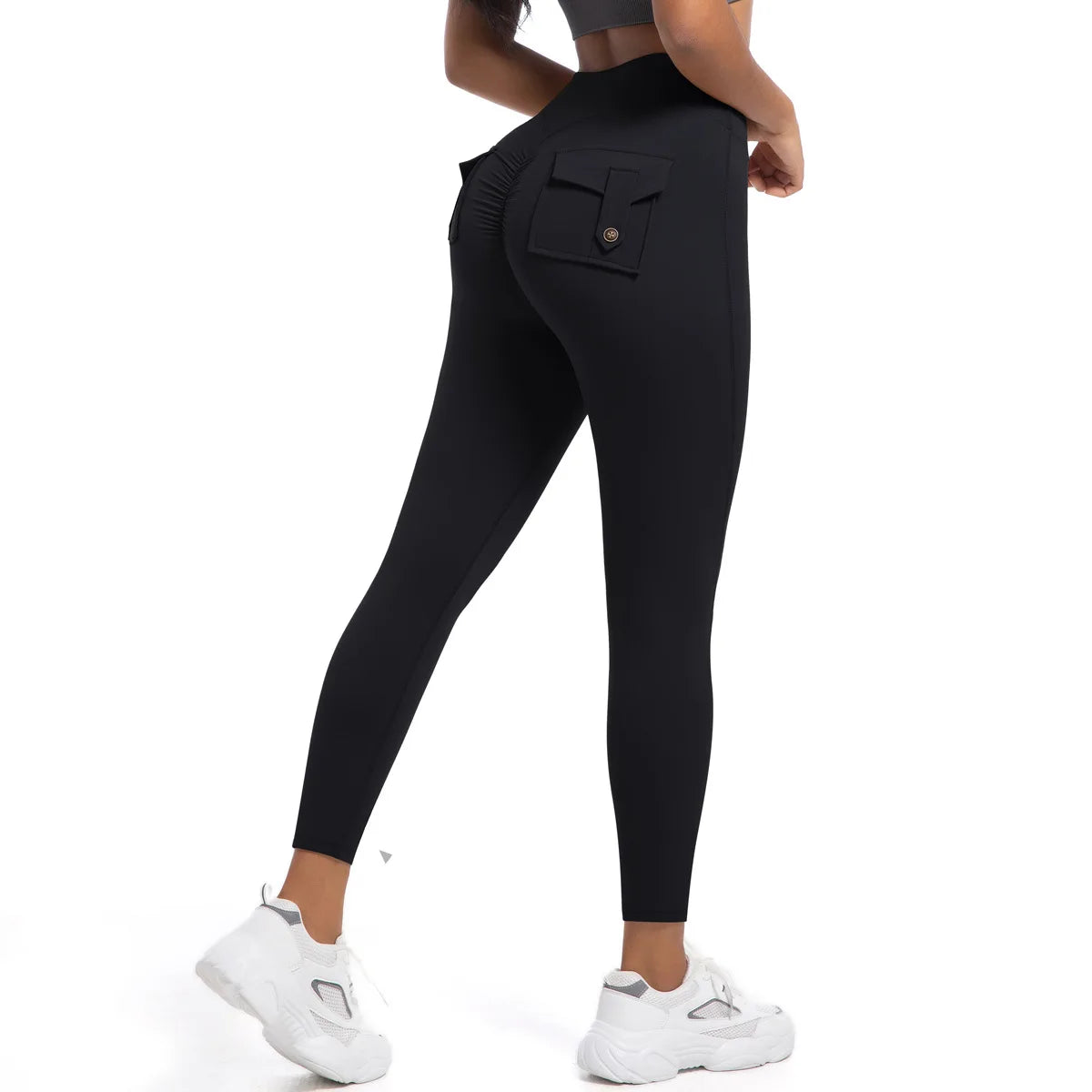 Women's Scrunch Seamless Back Pockets Gym Leggings for Fitness