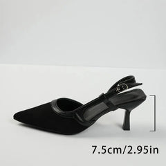 Women's Elegant Casual High Heels Stiletto Sandals in Black