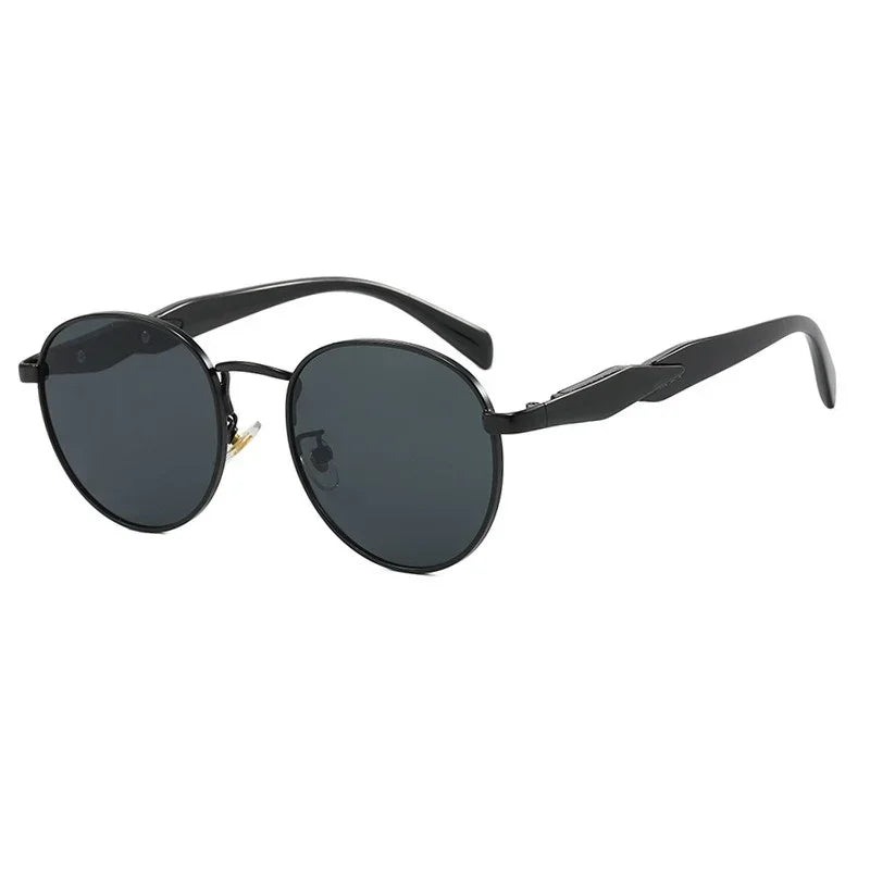 Vintage Round Metal Sunglasses for Women - Retro UV400 Eyewear