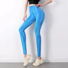 Women Tie Dye High Waist Seamless Scrunch Yoga Leggings