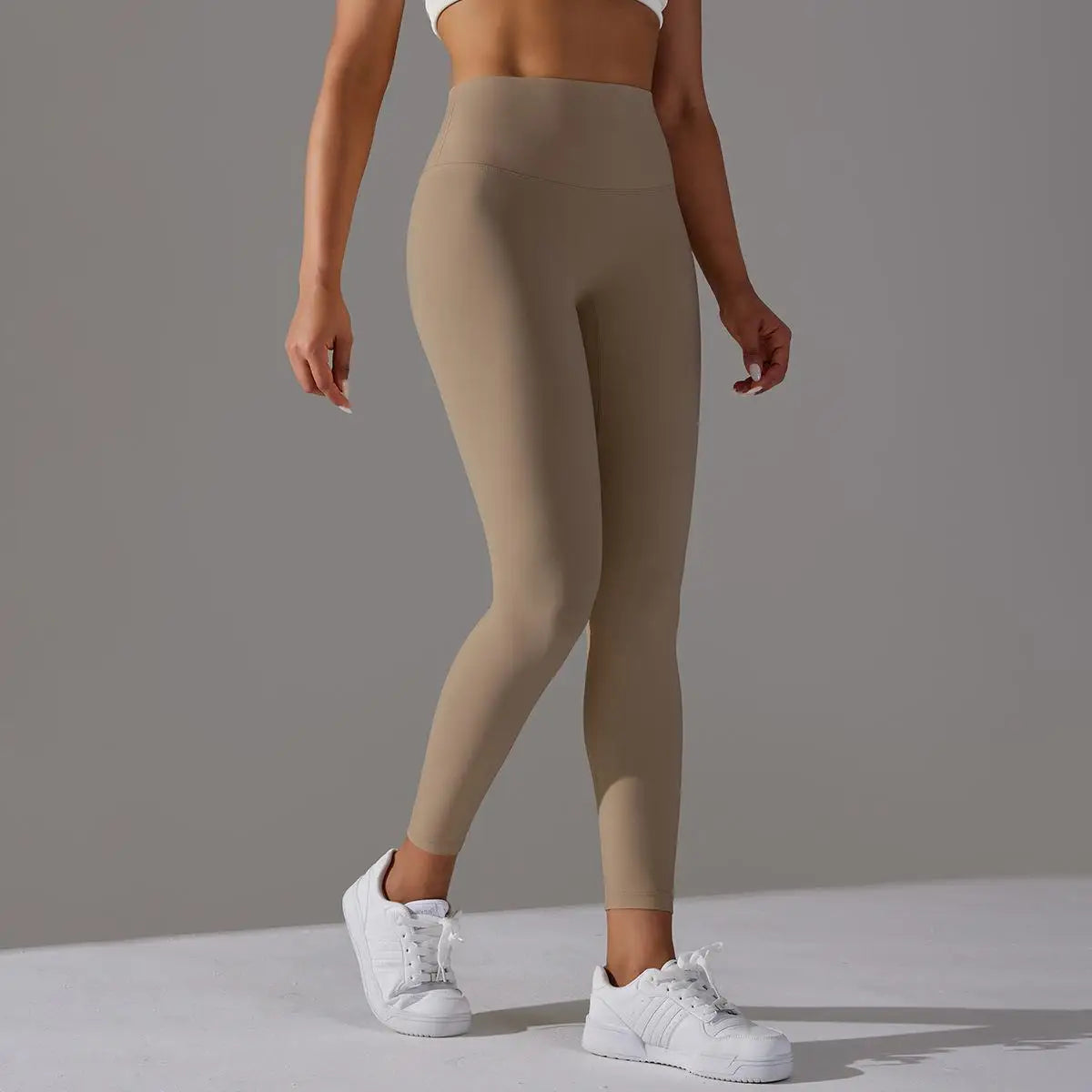 Leggings de yoga taille haute sans couture pour femmes, collants d'entraînement en nylon élastique 