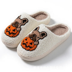 Women's Warm Plush Multi Print Indoor Slippers with Soft Sole