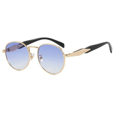 Vintage Round Metal Sunglasses for Women - Retro UV400 Eyewear