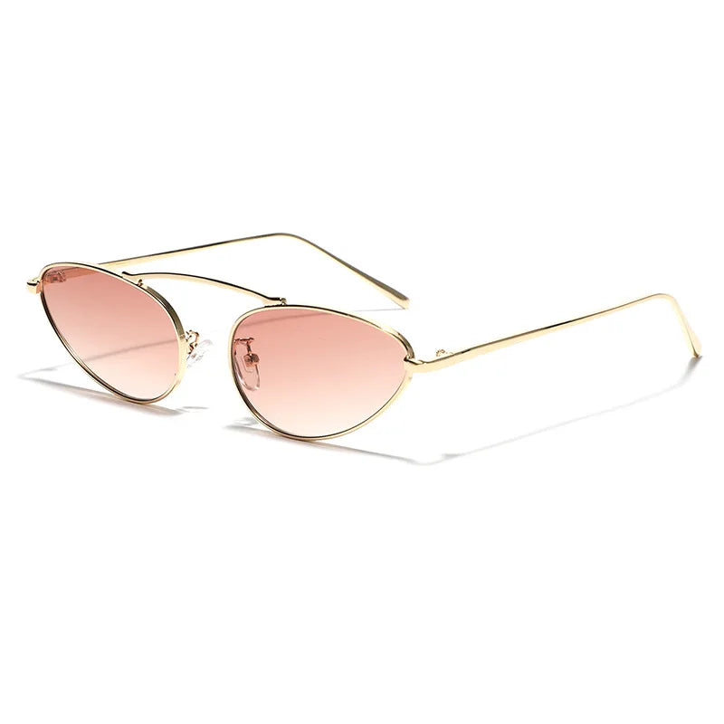 Women's Vintage Cat Eye Triangle Metal Sunglasses for Parties