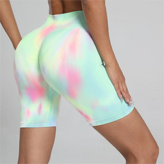 Women's Tie Dye High Waist Scrunch Leggings for Workout Yoga