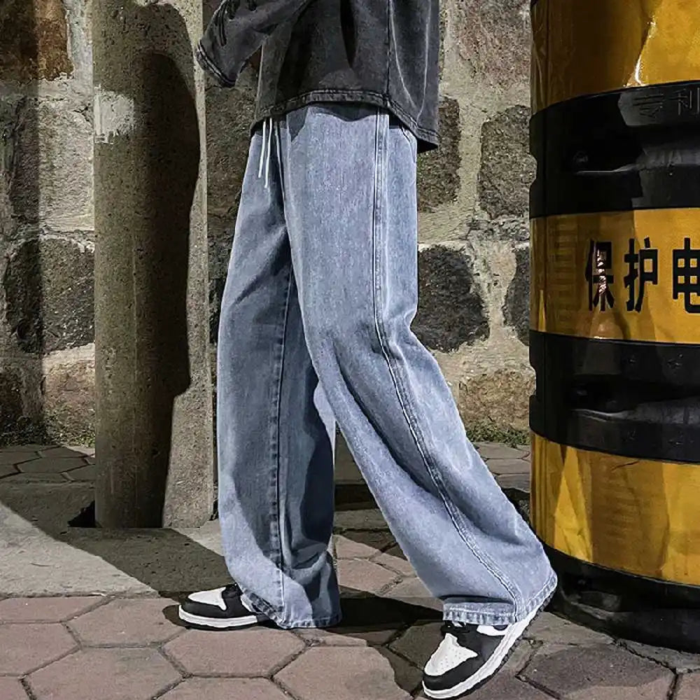 Men's Loose Baggy Drape Jeans – Y2K Casual Wide-Leg Pants