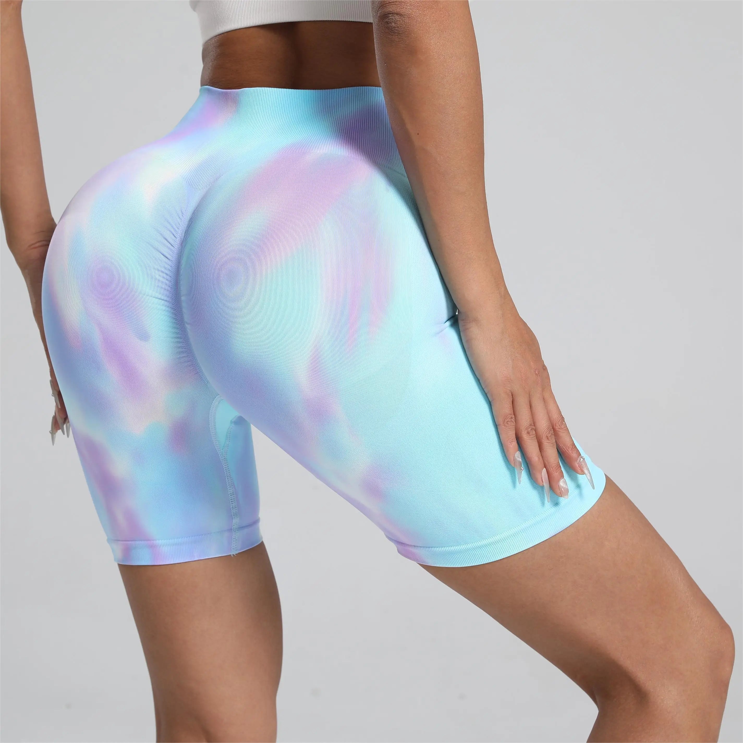 Women's Tie Dye High Waist Scrunch Leggings for Workout Yoga