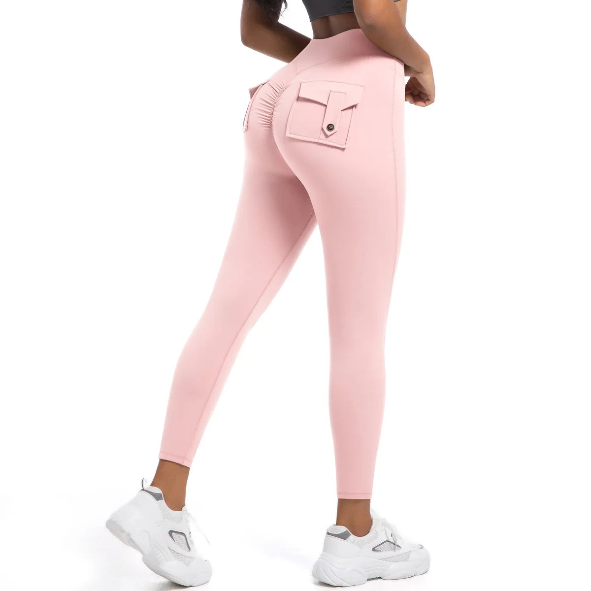 Leggings de sport sans coutures avec poches arrière pour femmes pour le fitness 