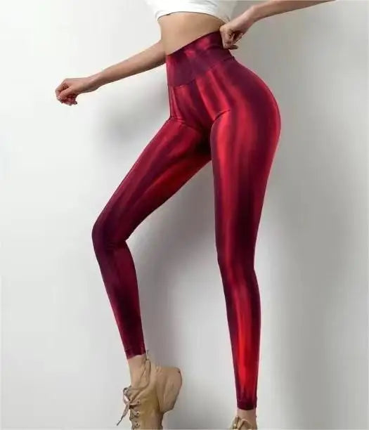 Nouveaux leggings taille haute tie dye pour femmes pour le yoga en salle de sport