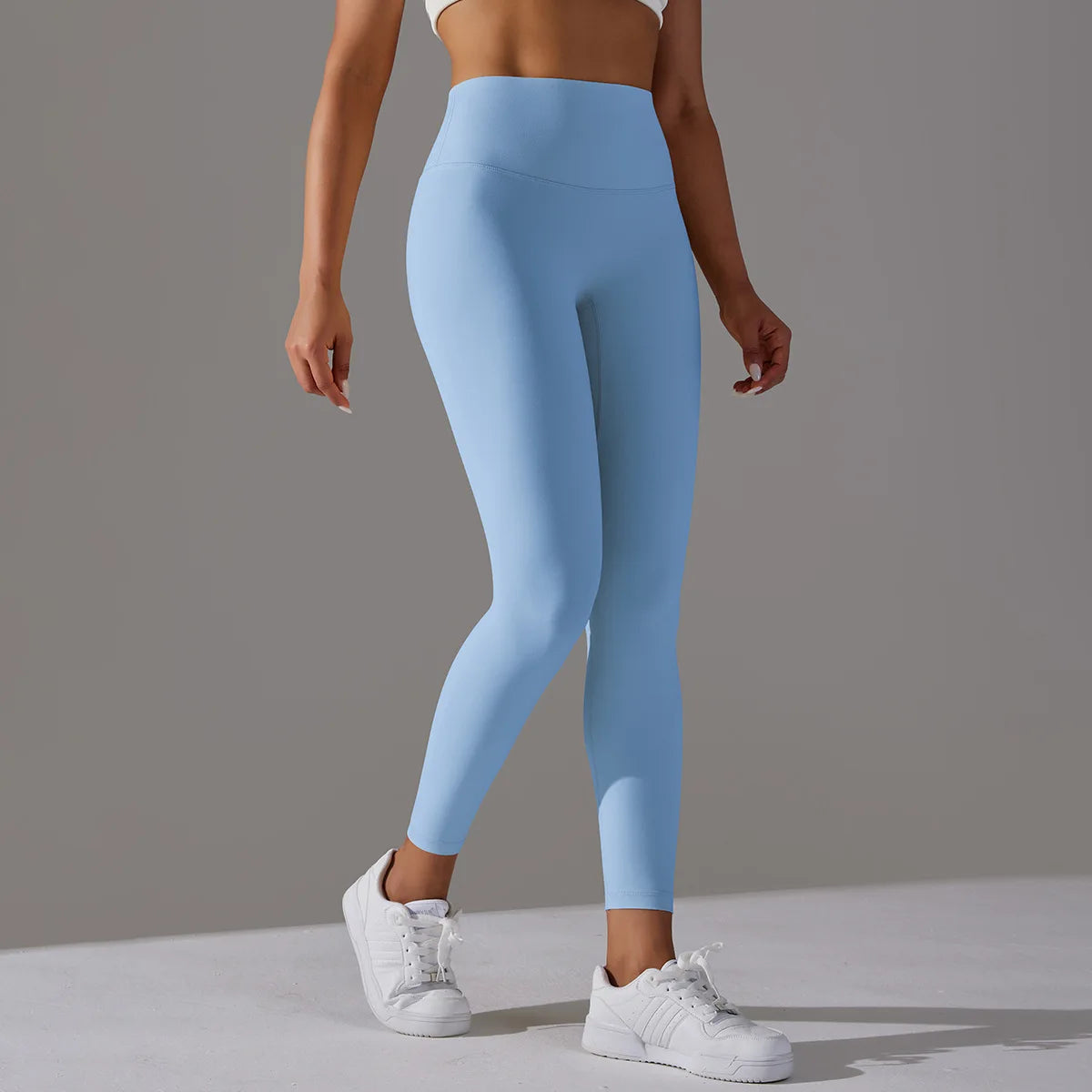 Leggings de yoga taille haute sans couture pour femmes, collants d'entraînement en nylon élastique 